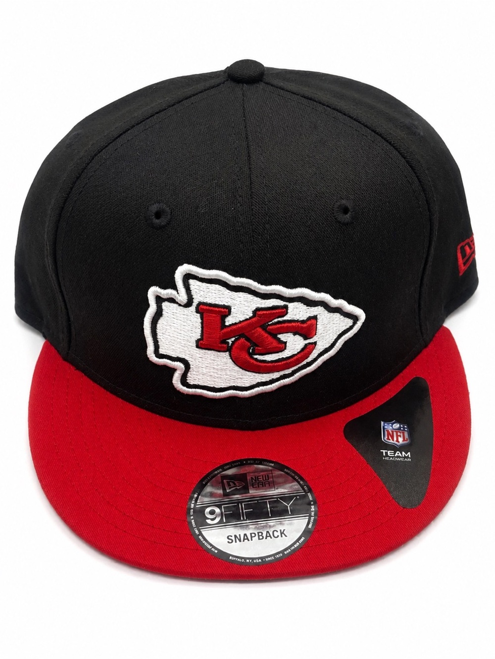 Kansas City Chiefs New Era 9FIFTY Snapback Hat Black Red
